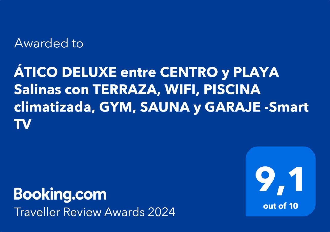 ÁTICO DELUXE entre CENTRO y PLAYA Salinas con TERRAZA, WIFI, PISCINA climatizada, GYM, SAUNA y GARAJE -Smart TV Roquetas de Mar Exterior foto